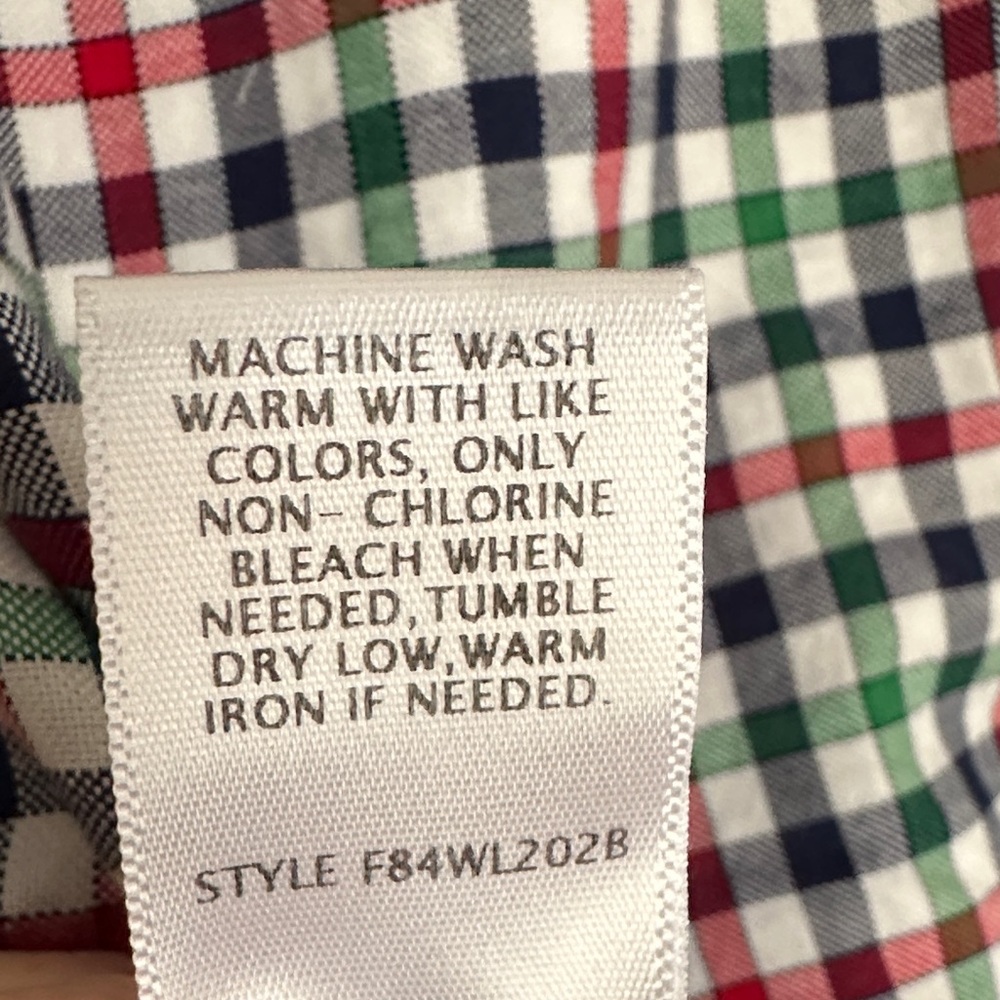 Class Club Multicolor Green, Red, Navy Plaid Button-Down Holiday Shirt - Picture 9 of 10